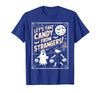 Classic Cool Candy Halloween Apparel Let's Take Candy from Strangers Retro Halloween T-Shirt - size chart