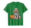 Spooky Cocker Spaniel Skeleton Costumes Halloween Cocker Spaniel Skeleton Jack O Lantern Funny Dog Halloween T-Shirt - size