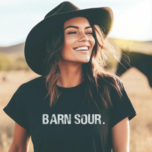 BARN SOUR Brand Horse Broke People Green Unisex Tee for Equestrians Horse Lovers Premium Cotton Made in USA - size chart