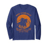 Mind Your Head Sleepy Hollow Headless Horseman Halloween Long Sleeve T-Shirt - size chart