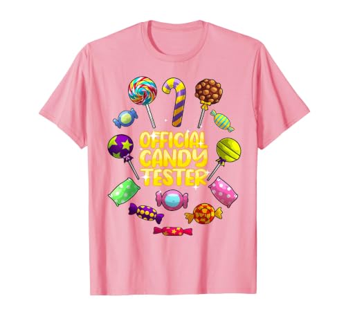 Funny Candy Lovers Gift Chocolate Candies Clothing Cool Candy for Boys Girls Kids Bar Lollipop Halloween Sweets T-Shirt -