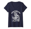 Funny Skeleton Meme Quote Sarcastic Humor Adult Women's Why Take The High Road When You Can Take The Psycho Path V-Neck