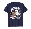 Halloween Student Books Lovers Haunted By My TBR Haunted By My TBR Cute Ghost Book Reading Teacher Halloween T-Shirt - size