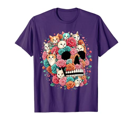 TS - SHOP - Kitty Skeleton Halloween Costume Idea Cat Skull - Kitty Skeleton Halloween Costume Idea T-Shirt - size chart