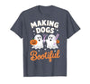 Dog Lover Spooky Grooming Groomer Attire Pet Groomer Funny Halloween Making Dogs Bootiful T-Shirt - size chart