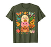 Mexican Spanish Latina Halloween Season Mexican Boo Pan Dulce Spooky Season Halloween Pantasmas T-Shirt - size chart