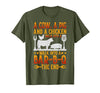 Cow A Pig And A Chicken gift idea A Cow A Pig and A Chicken Walk Into A BBQ The End Barbecue T-Shirt - size chart