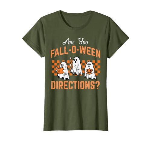 Halloween Shirts For Women Men Kids Boys Girls are You Falloween Directions Funny Halloween Teacher Teach T-Shirt - size
