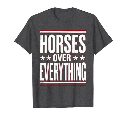Mademark Horses Over Everything Equestrian Design T-Shirt - Men - size chart