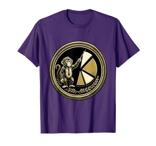 Mademark Monkey Business Pie Chart Funny Graphic Tee T-Shirt - Men - size chart