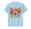 Be Kind Highland Cow Autism Awareness Sped Teacher Be Kind Highland Cow Autism Awareness Inspirational Teacher T-Shirt -