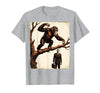 Mademark Monkey Flinging Poo at Businessman Graphic T-Shirt - Men - size chart