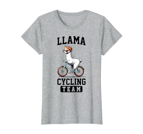 Bicycle Riding Animals Co. Llama Cycling Team Riding Bicycle T-Shirt - size chart
