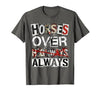 Mademark Horses Over Highways Always Equestrian Design T-Shirt - size chart