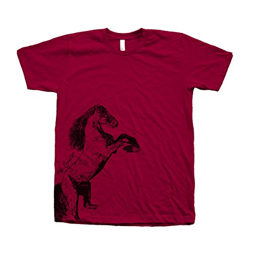 Couthclothing Men's Horse Crew Neck American Apparel T-Shirt - size chart