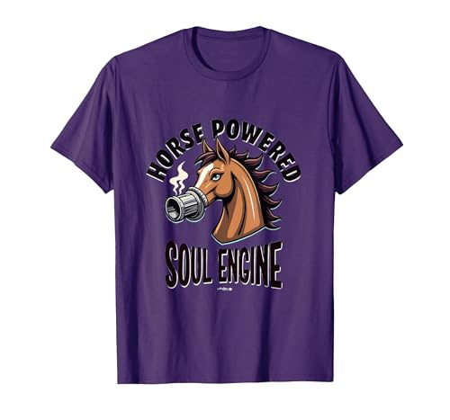 Mademark Horse Powered Soul Engine Equestrian Design T-Shirt - Men - size chart