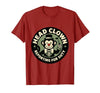 Mademark Head Clown Reporting For Duty Circus Monkey Design T-Shirt - Men - size chart