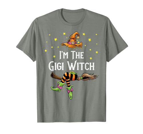 Matching Witch Halloween Costumes by Foxio Im the Gigi Witch Halloween Matching Group Costume T-Shirt - size chart