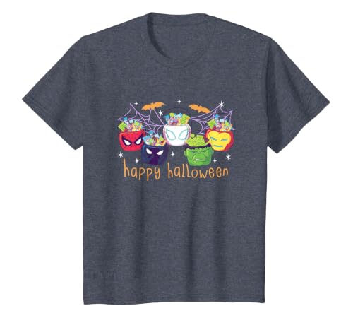 Marvel Halloween Avengers Themed Candy Buckets Retro T-Shirt - size chart