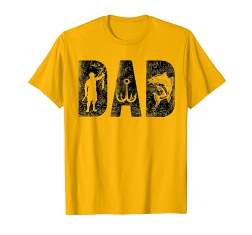 Fishing Gifts for Dad Father's Day Fisherman Fishing Dad Birthday Classic Bold Font Fish Daddy T-Shirt - size chart