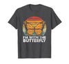 Im With Butterfly Halloween Costume Party Gift I'm with Butterfly Halloween Costume Matching Couples Party T-Shirt - size