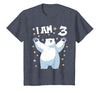 3 years old 3rd birthday Polar Bear Kids 3 Years Old 3 Birthday Polar Bears Boy Girl Polar Bear T-Shirt - size chart