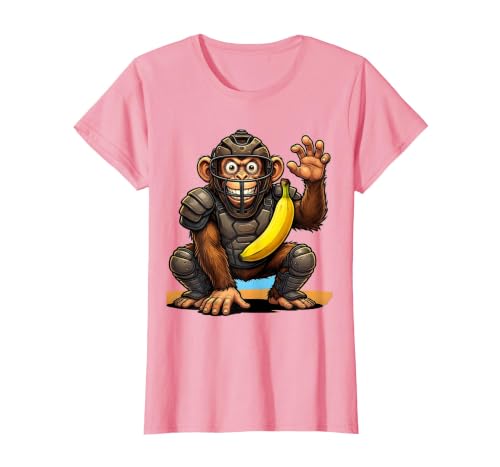 Mademark Monkey Catcher Baseball Banana Ball Graphic T-Shirt - Women - size chart
