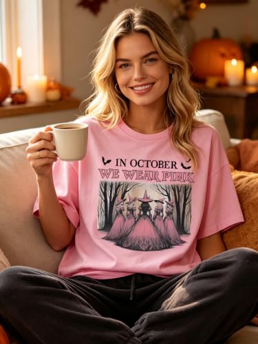 SGYHO Oversized Halloween Shirts for Women Spooky Season Pumpkin Ghost Fall Casual Tee - size chart