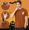 Ithalt Mens Halloween Shirt Halloweentown T Shirt Pumpkin Short Sleeve Top - size chart