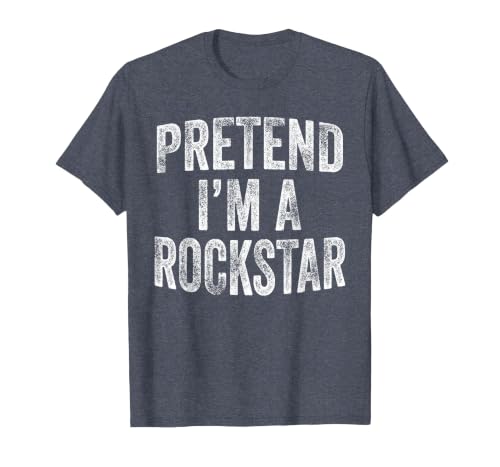 Funny Halloween Party Matching Family Costumes Tee Pretend I'm A Rockstar Costume Family Halloween Rock Star T-Shirt - size