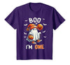 Halloween Boo I'm First 1st Birthday Boy Boo I'm One Ghost 1st Birthday Halloween Boy Kids Groovy T-Shirt - size chart
