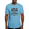 CafePress Standardbred Horse Men's Classic T Shirt Men's Semi-Fitted Classic Cotton T-Shirt - Baby Blue