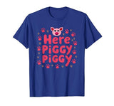 Mademark John Pork's Calling: Here Piggy Piggy Funny Pig Lover Gift T-Shirt - size chart