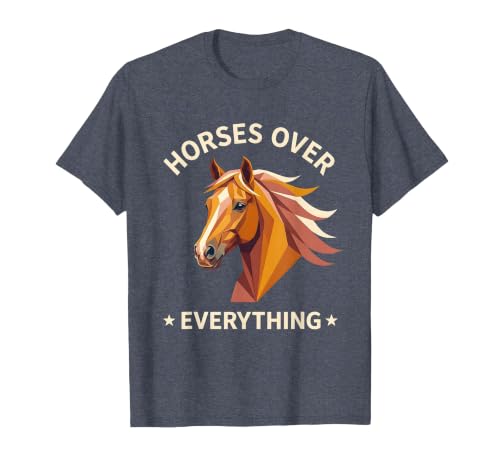 Mademark Horses Over Everything Women's Equestrian Design T-Shirt - Men - size chart