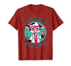 Mademark Moo Laboratory Results Positive Cow Design T-Shirt - size chart