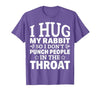 I Hug My Rabbit I Easter Bunny Design Lionhead Rabbit T-Shirt — design detail