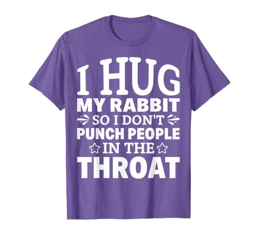 I Hug My Rabbit I Easter Bunny Design Lionhead Rabbit T-Shirt — design detail