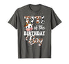 Titi of The Birthday Boy Cow Farm 1St Birthday Boy T-Shirt - size chart