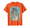 The Bulldog Mom Tarot Card Halloween Women Men Kid Retro Funny The Bulldog Mom Tarot Card Skeleton Halloween T-Shirt - size