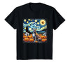 Pitbull Starry Night Tees Starry Night Pitbull Halloween T-Shirt - size chart