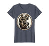Mademark Baby Monkey Clinging to Mother's Back Design T-Shirt - Women - size chart