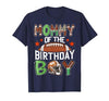 Football Birthday Boy Family Matching Mommy of The Birthday Boy Game Day Football T-Shirt - size chart