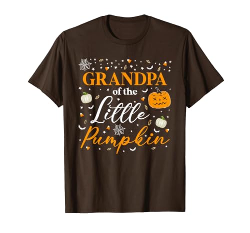 Little Pumpkin Halloween Family Matching Costumes Grandpa of The Little Pumpkin Family Matching Halloween T-Shirt - size