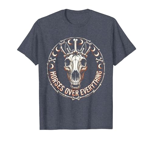 Mademark Horses Over Everything Equestrian Design T-Shirt - Men - size chart
