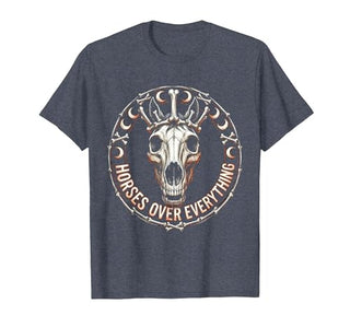 Mademark Horses Over Everything Equestrian Design T-Shirt - Men - size chart