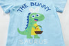 Easter Day Gift for Toddler Boy Baby Girl Tractor Loving Bunny T-Shirt — design detail