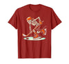 Halloween Costume For Hockey Lovers Funny Skeleton Hockey Halloween for Ice Hockey Lovers T-Shirt - size chart