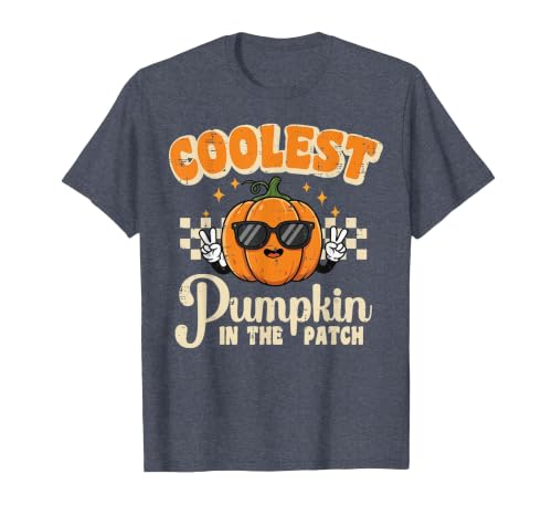 Halloween Shirts For Women Men Kids Boys Girls Halloween Coolest Pumpkin in Patch Costume Boys Kids Youth T-Shirt - size