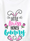 Easter Day Gift for Toddler Boy Baby Girl Tractor Loving Bunny T-Shirt — design detail