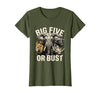 Mademark Big Five or Bust Safari Wildlife Design T-Shirt - Women - size chart